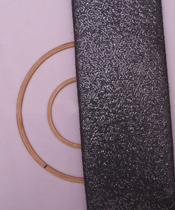 black small heavy sequin net fabric o132 5677